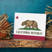 Plaque drapeau de l'État de Californie (Côté)