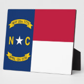 Plaque drapeau de l'État de Caroline du Nord (Côté)