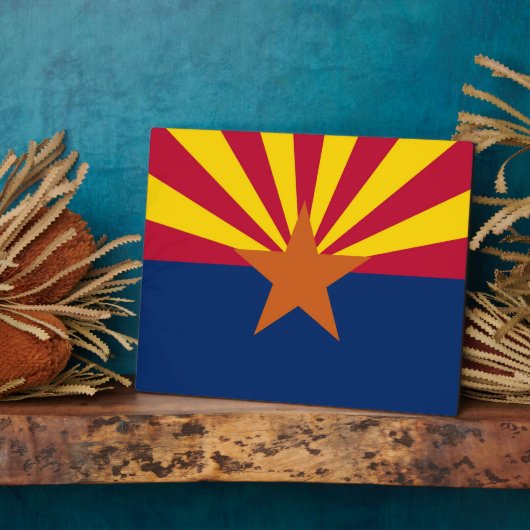Plaque drapeau de l'État de l'Arizona (Côté)