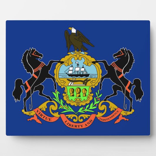 Plaque drapeau de l'État de Pennsylvanie (Devant)
