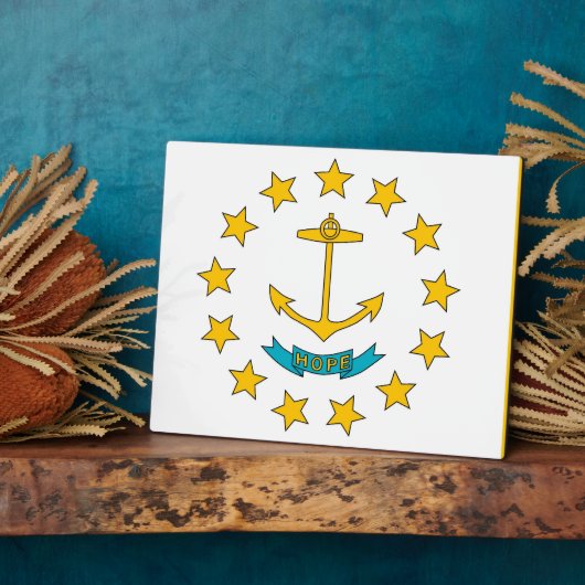 Plaque drapeau de l'État de Rhode Island (Côté)