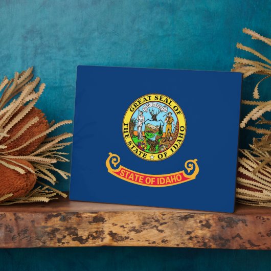 Plaque Drapeau De L'État D'Idaho (Côté)