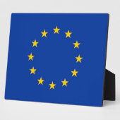 Plaque Drapeau De L'Union Européenne (Côté)