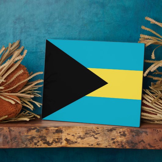 Plaque drapeau des Bahamas (Côté)