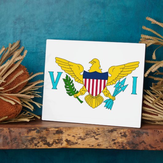 Plaque Drapeau des Îles Vierges (Côté)