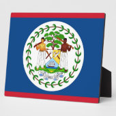 Plaque drapeau du Belize (Côté)