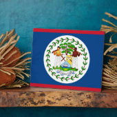 Plaque drapeau du Belize (Côté)