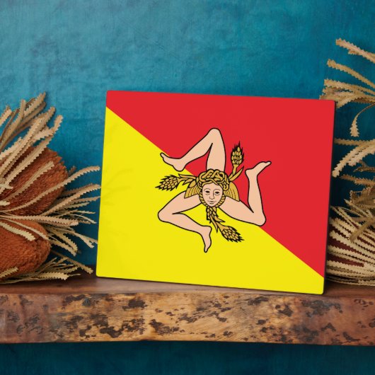 Plaque drapeau sicilienne (Côté)