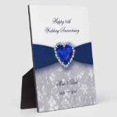 Plaque du 45e anniversaire du Mariage Damask (Côté)