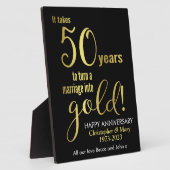 Plaque du 50e anniversaire du Mariage (Côté)