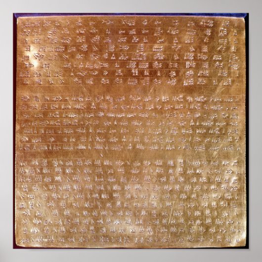 Plaque du Darius I 550-500 BC Poster (Voorkant)