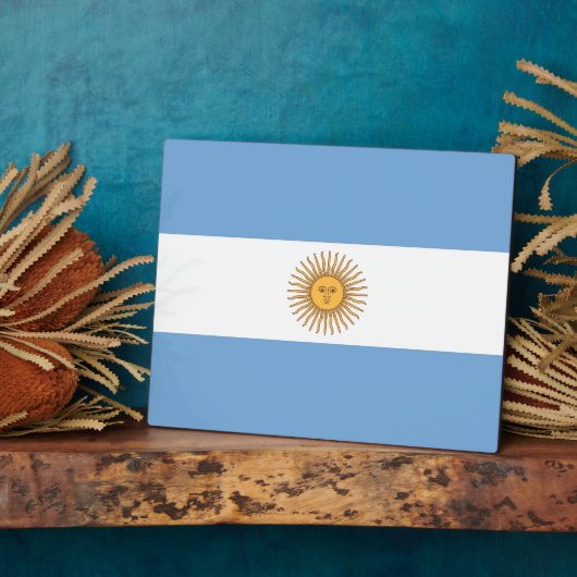 Plaque du drapeau argentin (Côté)