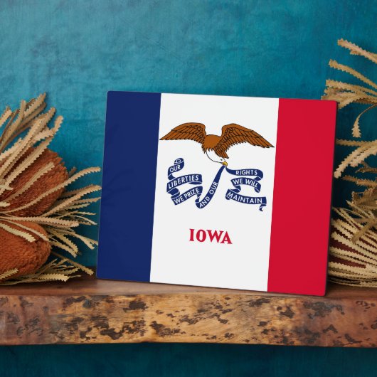 Plaque du drapeau de l'État de l'Iowa (Côté)