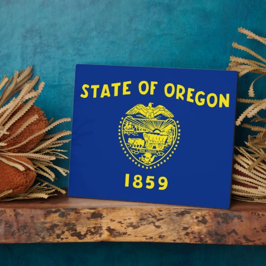 Plaque du drapeau de l'État de l'Oregon (Côté)