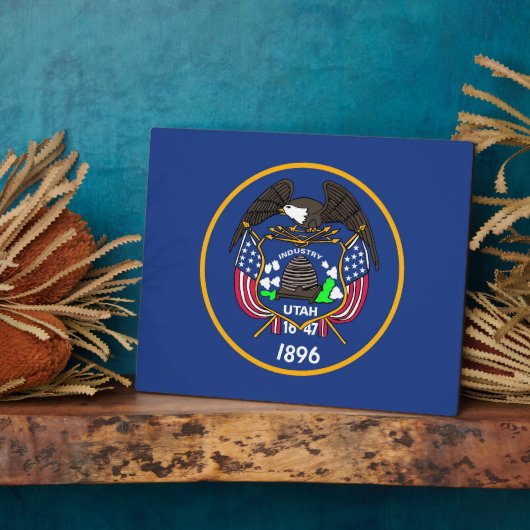 Plaque du drapeau de l'État de l'Utah (Côté)