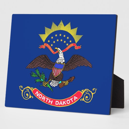 Plaque du drapeau de l'État du Dakota du Nord (Côté)