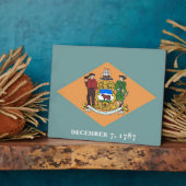 Plaque du drapeau de l'État du Delaware (Côté)