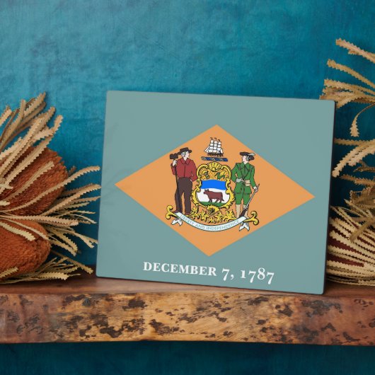 Plaque du drapeau de l'État du Delaware (Côté)