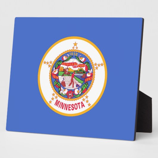 Plaque du drapeau de l'État du Minnesota (Côté)