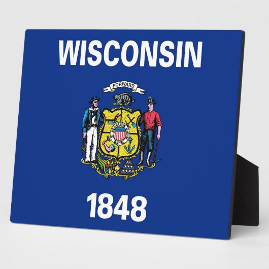 Plaque du drapeau de l'État du Wisconsin (Côté)
