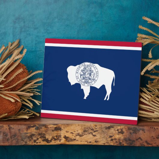 Plaque du drapeau de l'État du Wyoming (Côté)