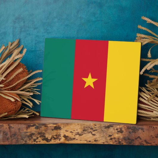 Plaque du drapeau du Cameroun (Côté)