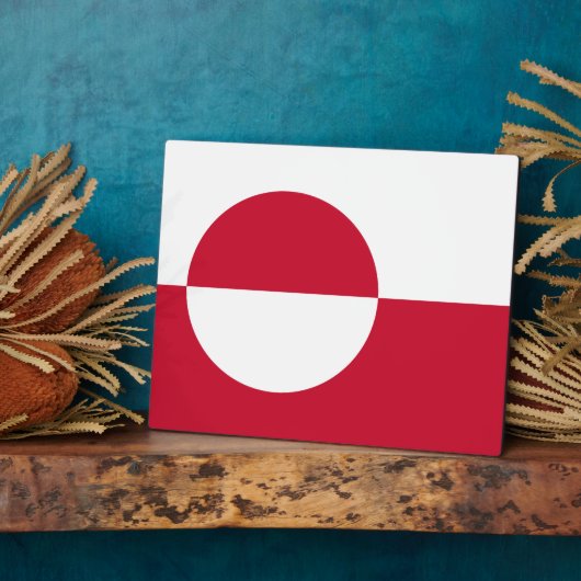 Plaque du drapeau du Groenland (Côté)