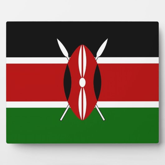 Plaque du drapeau du Kenya (Devant)