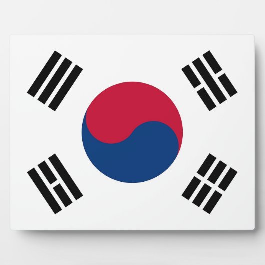 Plaque du drapeau sud-coréen (Devant)