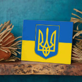 Plaque du drapeau ukrainien (Côté)