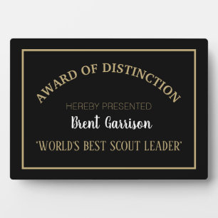 Plaque du meilleur chef scout du monde