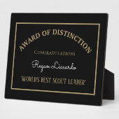 Plaque du meilleur chef scout du monde (Côté)