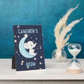 Plaque Éléphant Bébé Personnalisé Pêche Étoiles 4  (Côté)