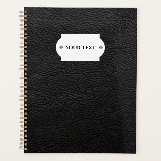 Plaque en cuir noir (Devant)