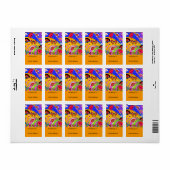 Plaque Étiquette Stickers Enfants Papillons (Feuille entière)