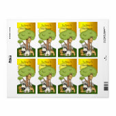 Plaque Étiquettes École Ados Enfants Jungle 3 (Feuille entière)