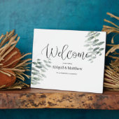 Plaque Eucalyptus Mariage de bienvenue (Côté)