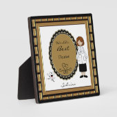 Plaque féminine la plus dentiste du monde (Recto)