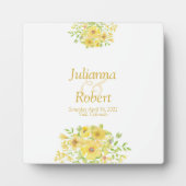 Plaque florale jaune d'aquarelle (Devant)