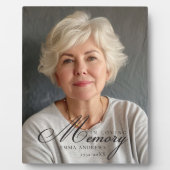 Plaque funéraire photo "À la mémoire chérie" (Devant)