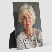 Plaque funéraire photo "À la mémoire chérie" (Côté)