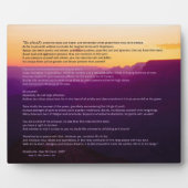 Plaque Grand Canyon Desiderata (Devant)