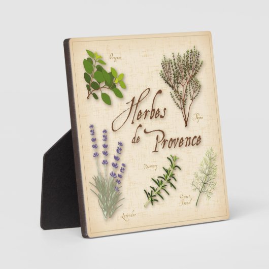 Plaque Herbes de Provence (Recto)