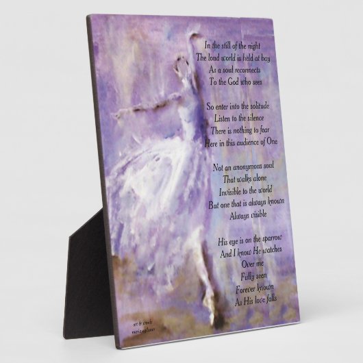 Plaque inspirante avec danseur (Côté)