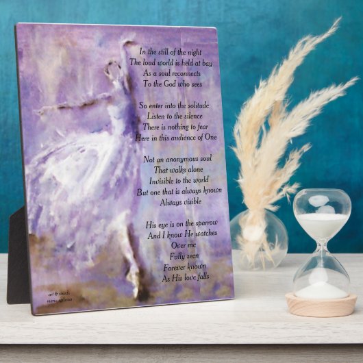 Plaque inspirante avec danseur (Côté)