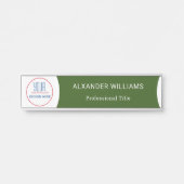 Plaque interchangeable de nom de porte de bureau a (Devant)