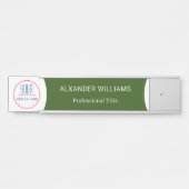 Plaque interchangeable de nom de porte de bureau a (Devant)