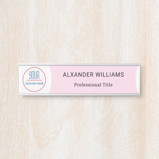 Plaque interchangeable de nom de porte de bureau a (Devant)