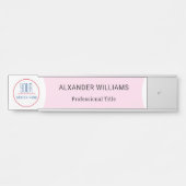 Plaque interchangeable de nom de porte de bureau a (Devant)