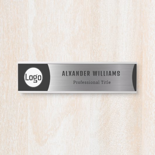 Plaque interchangeable de nom de porte de bureau a (Devant)
